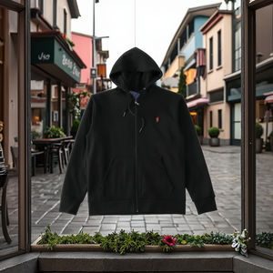 Chaqueta Bomber de Forro Polar con Cierre para <span class=keywords><strong>Hombre</strong></span>, Estilo Deportivo Icónico de Lujo <span class=keywords><strong>Ralph</strong></span>, de Secado Rápido, Inspirada en lo Vintage, 100% Algodón Lavado con Detalle de Seda en la Parte Delantera - Product Image 1