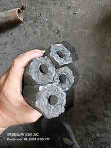 Carbón de madera dura en palo blanco no brillante/forma hexagonal para uso en barbacoa y cachimba - Product Image 6