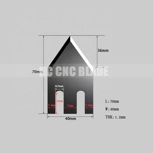 Cuchilla Triangular Pentagonal de Carburo de Tungsteno para Bolsas Tejidas, Cortadora Laminada, Cuchilla para Máquina de Bolsillos, para Cortar Caucho - Product Image 2