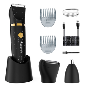 RSCW-201803 Recortadora 3 en 1 para Vello Nasal, Recargable por USB, Recortadora de Vello Corporal, Máquina de Depilación para Brazos, Piernas y Partes Íntimas para Hombres - Product Image 1