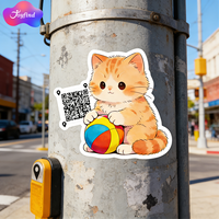 Autocollants personnalisés découpés sur mesure pour votre design, autocollants en vinyle imperméables avec logo, autocollants promotionnels de marque, autocollants personnalisés avec code QR