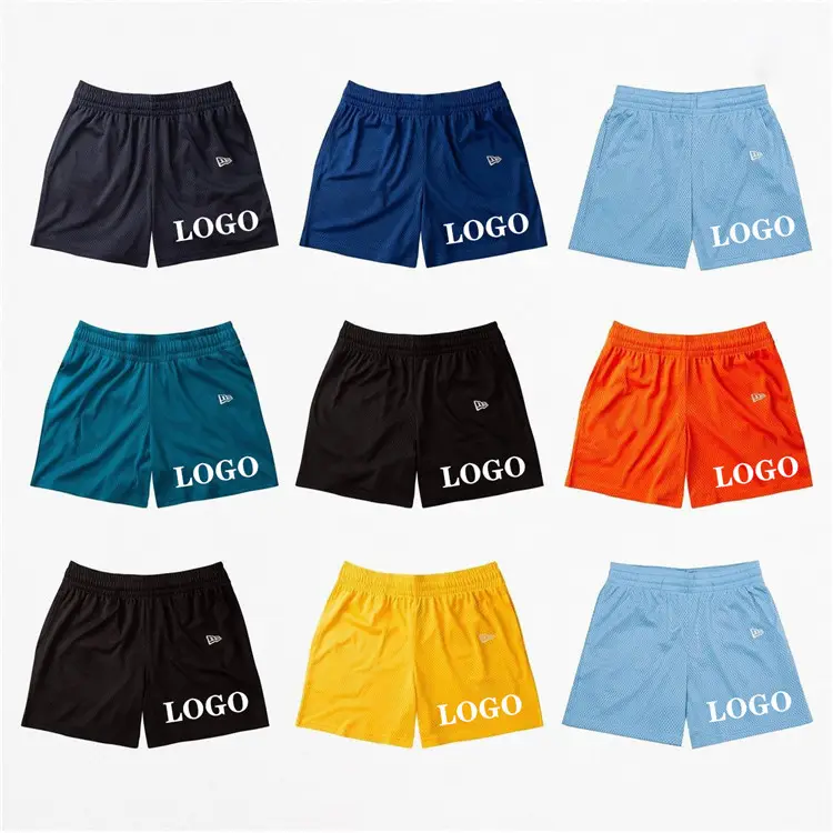 2022 Custom Logo Color Designer Sublimation Mesh Sport Shorts Wholesale Double Layer Lining Pockets Summer Blank For Men Short