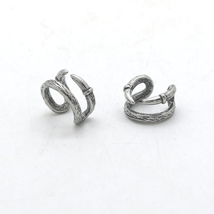 Pendientes con clip yunnique, joyería geométrica de plata tibetana sin perforación para hombres y mujeres, accesorio de moda - Product Image 5