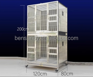 Thép không gỉ <span class=keywords><strong>Stackable</strong></span> chim lồng và SUS304 thép không gỉ lớn Vẹt Chim lồng để bán - Product Image 3