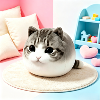 Peluche chat en forme de cône super mignon, personnalisable OEM/ODM, avec bords lisses, jouet en peluche adorable, cadeau amusant