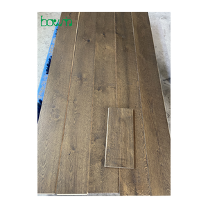 Parquet en bois d'ingénierie <span class=keywords><strong>Chêne</strong></span> européen <span class=keywords><strong>blanc</strong></span> Parquet droit rustique multicouche Marque sciée ronde Plancher en bois brossé - Product Image 1