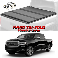 Couverture de benne rigide antivol et étanche pour camion 1500 2500 2019-2026, coffre arrière verrouillable en aluminium noir mat