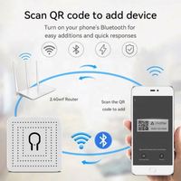 Matière sur WiFi Smart Light Switch DIY Disjoncteur Module Homekit SmartThings Télécommande 2 Voies 16A