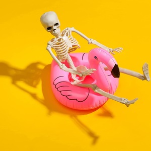 Pendentif squelette d'Halloween en plastique simulé, articulations mobiles, pour décoration de <span class=keywords><strong>maison</strong></span> <span class=keywords><strong>hantée</strong></span> et <span class=keywords><strong>escape</strong></span> room - Product Image 4