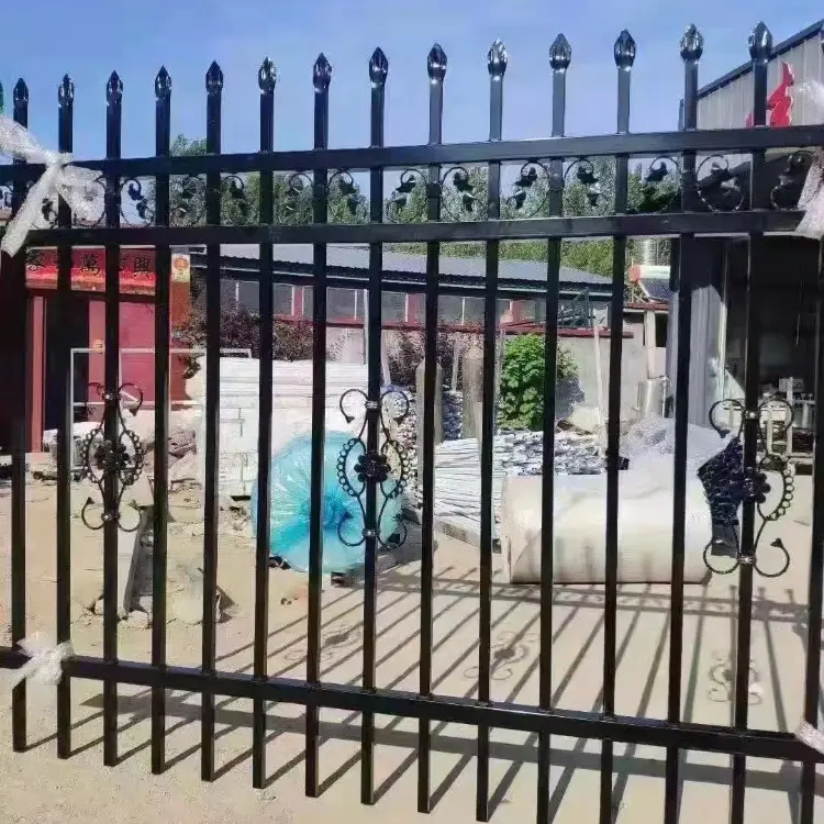Оптовая продажа стального кованого железа декоративный забор с ПВХ покрытием металлический каркас отделочные решетчатые ворота и защитное ограждение