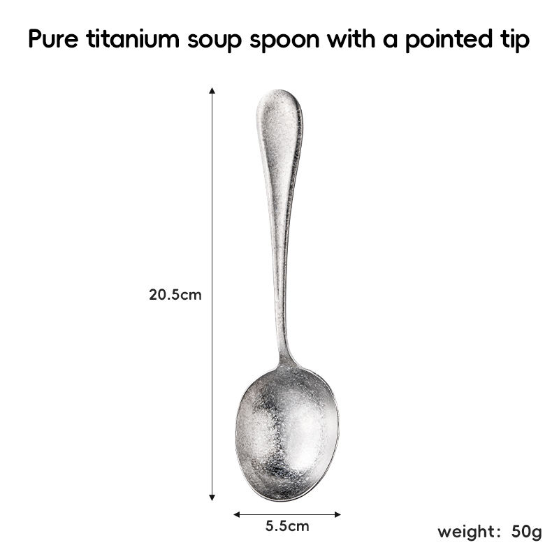 Cuillère pointue en titane pur
