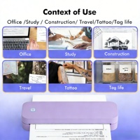 Imprimante thermique portable A4 pour étudiants et travailleurs à distance, vente en gros avec options d'interface linguistique personnalisées, imprimante thermique USB LAN