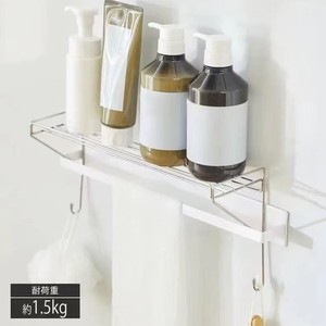 Stainless steel bathroom hanging <b>rod</b> storage rack, no drilling required, expandable storage rack for <b>shower</b> gel and towels, - Product Image 1