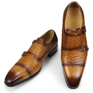 Mocasines de Lujo para Hombre con Estampado, Nuevos Clásicos con Parches Cuadrados, Zapatos Ligeros para Primavera/Verano, Formales con Cordones para Bodas y Oficina - Product Image 5