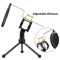 Support antichoc pour microphone avec filtre anti-pop détachable pour l'enregistrement musical, le gaming et la diffusion de podcasts (Modèle PS-3) Fabriqué en Chine