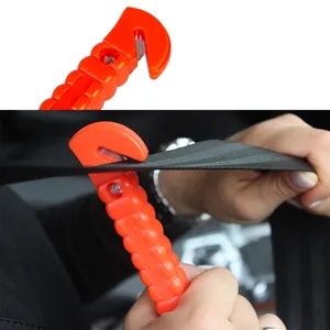 1 buah palu keselamatan bertahan hidup berkemah, sabuk pengaman mobil pemotong 2 dalam 1 jendela pemecah darurat - Product Image 5