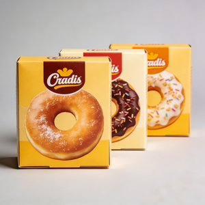 Boîte d'emballage de luxe pour <span class=keywords><strong>donuts</strong></span> avec fenêtre transparente, boîtes à desserts personnalisées écologiques pour fêtes, vente en gros - Product Image 2