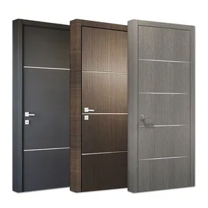 Modern indoor bedroom ply wooden prehung doors models design apartment house hotel interior bed room melamine mdf wood door