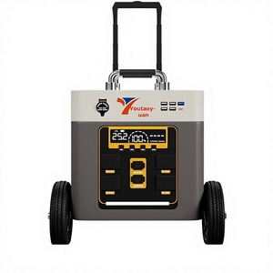 Batterie LiFePO4 12V grande capacité, alimentation mobile extérieure 220V pour stand de diffusion en direct, camping, voiture et énergie d'urgence - Product Image 1