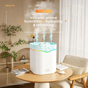 Humidificateur ultrasonique silencieux de grande capacité 2L, humidificateur de bureau à trois jets, humidificateur diffuseur avec lumières colorées - Product Image 5