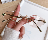 Lunettes de soleil de luxe pour femmes, design tête de serpent, sans monture, dégradées, tendance, pour la plage, avec motif tête de léopard