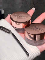 SHAQINUO Crème Teintée Stéréoscopique pour Sourcils à Séchage Rapide et Longue Durée, Savon Coiffant pour Sourcils avec Brosse