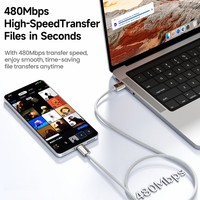 Cable Trenzado USB Tipo-C de Carga Rápida Turbo de Alta Velocidad Toocki de 100W con Conductor de Aleación de Zinc para Mi 15 Pro/Redmi/OPPO/Vivo