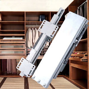 Rieles Deslizantes de Acero Laminado en Frío de Alta Resistencia para Armario, 16, 18, 20, 22 Pulgadas, Riel Silencioso Engrosado con Doble Amortiguación, Herrajes de Montaje en Pared - Product Image 1