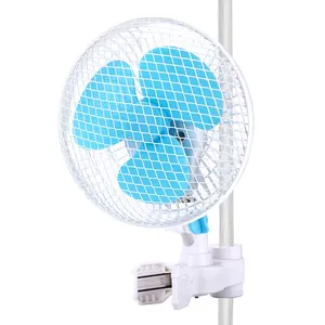 Summer Cooling Fan Small Size Oscillating Clip Wall Fan For Plant Grow Tent