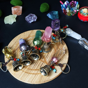 Campana de Cristal Natural en Forma de Prisma Hexagonal, Accesorio de Cristal para Brujería - Product Image 4