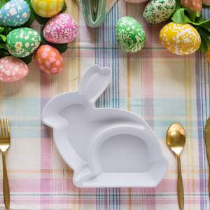 أطباق بيضاء مخصصة على شكل صحن فريد من نوعه من الميلامين والصفائح البلاستيكية - Product Image 4