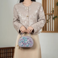 Nouveau design de sac à main bandoulière haut de gamme pour femmes avec broderie chinoise, fermeture éclair portable, doublure en PU