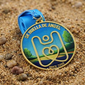 Medalla de Metal de Aleación de Zinc para Correr, Diseño Personalizado en 3D con Pulverización de <span class=keywords><strong>Color</strong></span>, Paisaje Escénico, Medalla Dorada para Maratón 5k, para Competiciones - Product Image 2