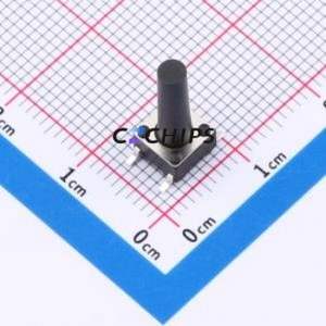 TS-1102S-C-V-B Tactile Switch SMD-4P,6x6mm Switch Single Pole Single Throw Round Button 2.6N Vertical Mount - Product Image 1