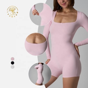 Mono de manga larga de spandex para mujer, talla grande, informal, para yoga, entrenamiento, <span class=keywords><strong>fato</strong></span> de treino femenino, combinaison para mujer - Product Image 1