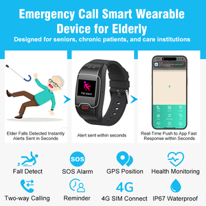 Reloj <span class=keywords><strong>GPS</strong></span> L58PRO para Personas Mayores, Monitor de Frecuencia Cardíaca, SpO2, PPG, Monitoreo de Salud, Resistente al Agua IP67, Tarjeta SIM, Dispositivo de Monitoreo de Salud Remoto - Product Image 2