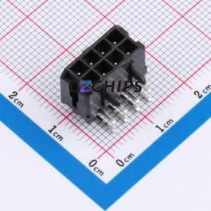 WAFER-MX3.0-08PWZ Wire-to-Board Pin Header Bent Lead Through Hole,P=3mm Connector 2x4P 3mm Right Angle Insert Micro-Fit (MX 3.0) - Product Image 1