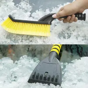 Vehicle-mounted Pusher Snow Shovel For Car Plastic Material 2 Heads Use Plow