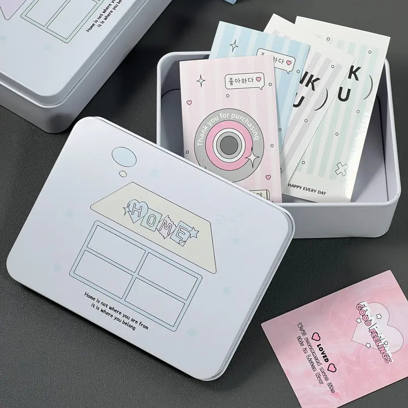 Корейский железный ящик для хранения маленьких карточек