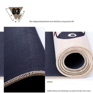 Tapis <span class=keywords><strong>de</strong></span> sol durable aspect lin avec envers en caoutchouc antidérapant et absorbant l'eau, paillasson avec motifs forestiers pour usage domestique - Product Image 5