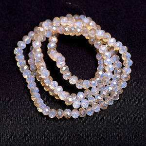 Оптовая продажа 2 <span class=keywords><strong>3</strong></span> 4 6 8 мм граненые стеклянные бусины Rondelle для изготовления ювелирных изделий покрытые круглые хрустальные бусины для ювелирных изделий - Product Image 4