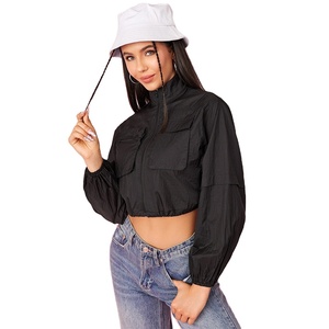 High Quality <strong>Lightweight</strong> <strong>Ladies</strong> Windbreaker Clothing Sports <strong>Jacket</strong> Custom Cropped Womens <strong>Jacket</strong> - Product Image 1