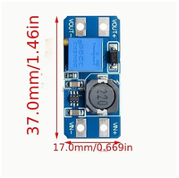 Modul Daya DC-DC Adjustable Stock Baru MT3608 2A Booster Board 2/24V ke 5/9/12/28V Input Tegangan Lebar