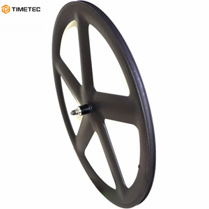 700c фиксированная передача <span class=keywords><strong>5</strong></span> спицевых углеродных колес с пятью спицами, трубчатые клинцевые колеса шириной 20 мм - Product Image 4