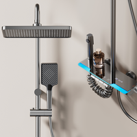 Robinets de douche contemporains de luxe bain avec pommeau de douche eau chaude froide ensemble de mélangeur de douche de salle de bain à température numérique