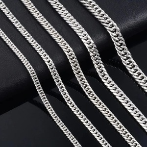 Collier Yadreva Punk en acier inoxydable, chaîne cubaine gourmette, bijoux hip-hop en métal massif, ne ternit pas - Product Image 1