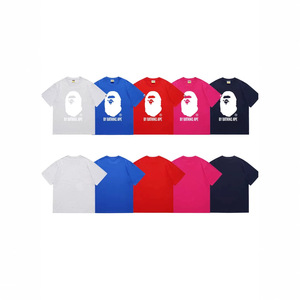 T-shirt unisexe à manches courtes et col rond <span class=keywords><strong>BAPE</strong></span> 2026 avec motif tête d'éléphant et camouflage singe pour homme – Collection été transfrontalière - Product Image 3
