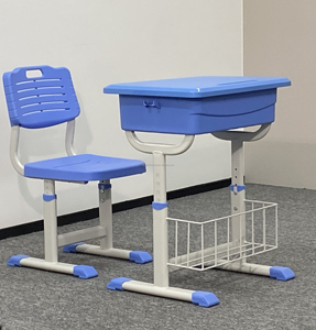 Diseño moderno de alta calidad, silla de escritorio de plástico PP de altura ajustable para un solo estudiante, silla escolar y juego de escritorio para estudio - Product Image 1