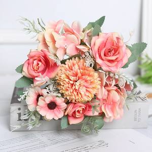 Ramos <span class=keywords><strong>de</strong></span> Flores <span class=keywords><strong>de</strong></span> Seda <span class=keywords><strong>de</strong></span> 30 cm a Precio Económico, Flores Artificiales <span class=keywords><strong>de</strong></span> Rosa, Ramo <span class=keywords><strong>de</strong></span> Novia para Decoración del Hogar - Product Image 1