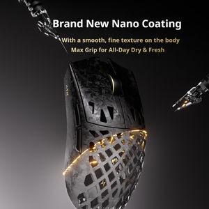 Souris de jeu sans fil ATK Ghost 48g PAW3950 double 8K Polling en fibre de carbone ajourée pour petites et moyennes mains - Product Image 3